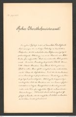 k.k. naturhistorisches Hofmuseum, Intendanzakten 1885-1896 (Hauer), Aktenzahl Z.709/1890, Seite 1